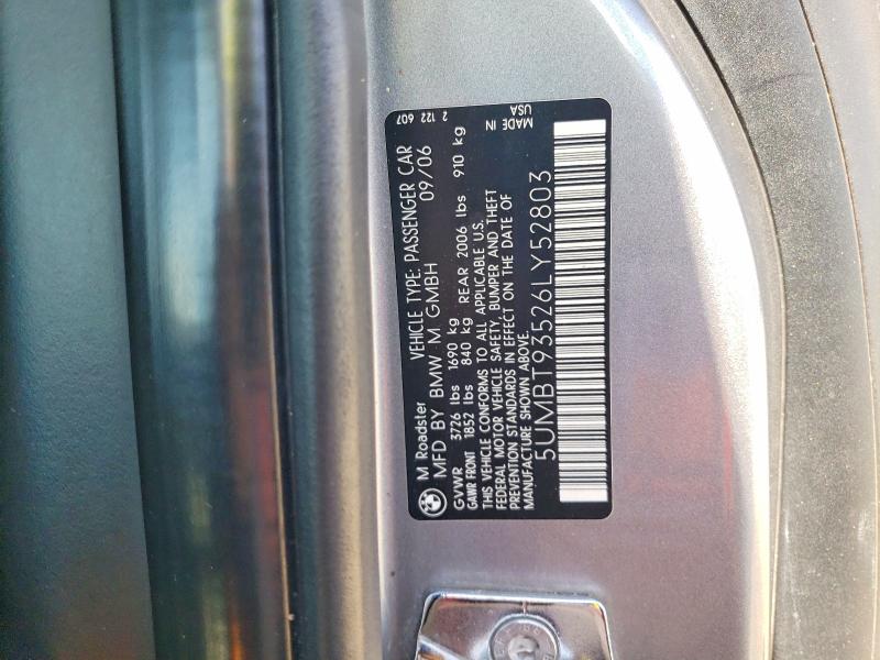 Продаж на аукціоні авто 2006 Bmw M, vin: 5UMBT93526LY52803, номер лоту: 49593866