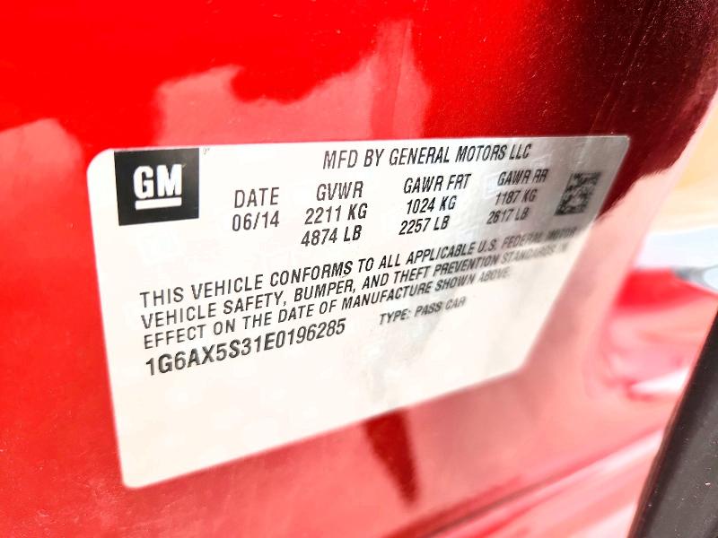 2014 Cadillac Cts მანქანა იყიდება აუქციონზე, vin: 1G6AX5S31E0196285, აუქციონის ნომერი: 50133496