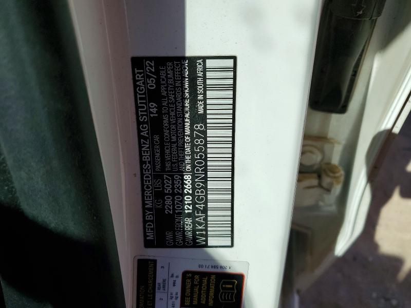 Aukcja sprzedaży 2022 Mercedes-benz C, vin: W1KAF4GB9NR055878, numer aukcji: 50063616