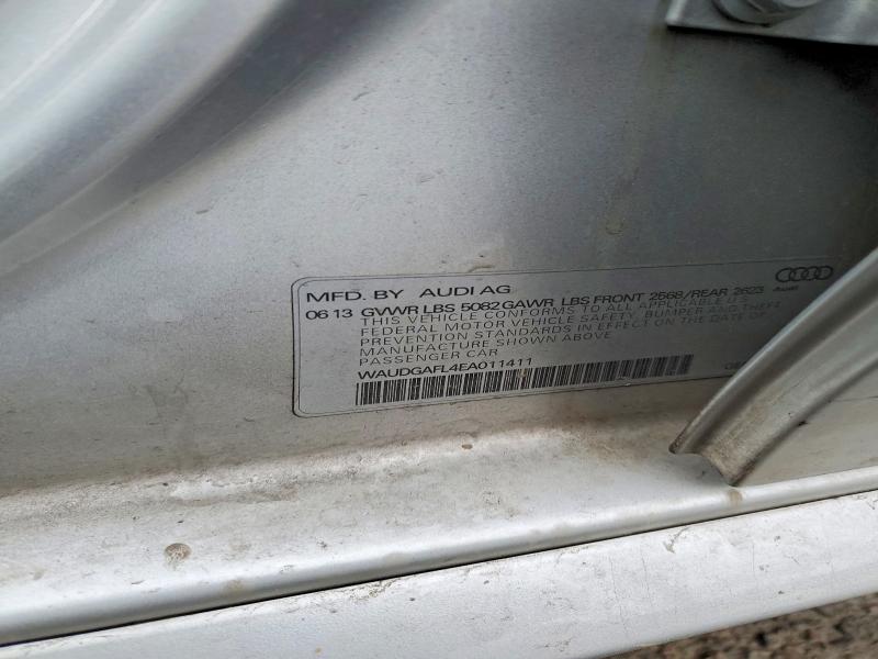 2014 Audi A4 მანქანა იყიდება აუქციონზე, vin: WAUDGAFL4EA011411, აუქციონის ნომერი: 48439966