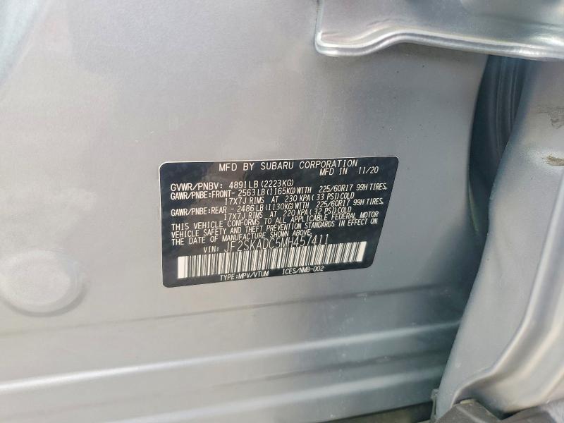 Продаж на аукціоні авто 2021 Subaru Forester, vin: JF2SKADC5MH457411, номер лоту: 51160956