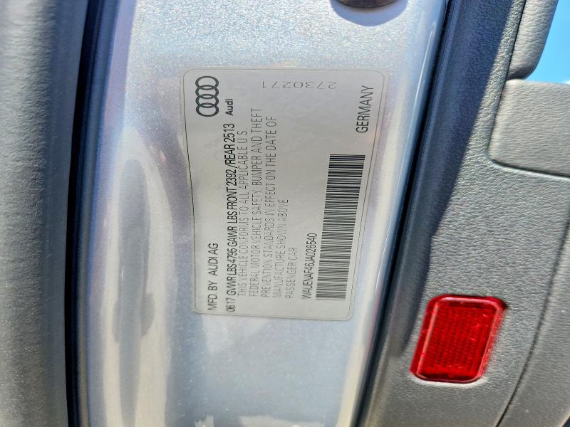 2018 Audi A4 მანქანა იყიდება აუქციონზე, vin: WAUENAF46JA026540, აუქციონის ნომერი: 49153556