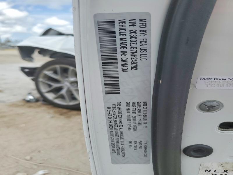 47690636 :رقم المزاد ، 2C3CDZJG7NH249792 vin ، 2022 Dodge Challenger مزاد بيع