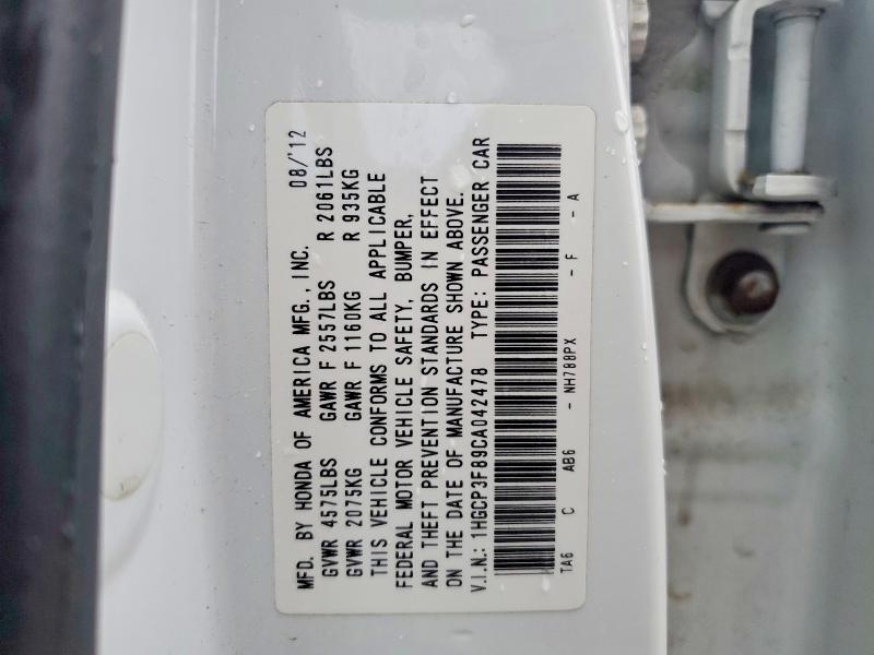 Aukcja sprzedaży 2012 Honda Accord, vin: 1HGCP3F89CA042478, numer aukcji: 48253656