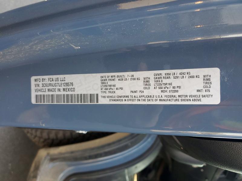 Продажа на аукционе авто 2020 Ram Promaster 3500, vin: 3C6URVJG7LE128576, номер лота: 50575156
