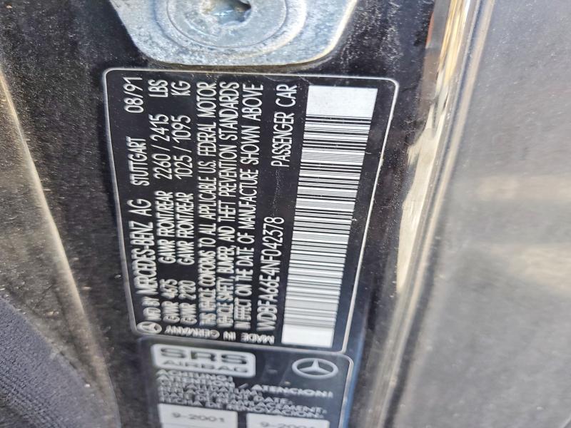 Продажа на аукционе авто 1992 Mercedes-benz 500, vin: WDBFA66E4NF042378, номер лота: 50707376