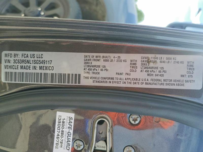 Продажа на аукционе авто 2025 Ram 2500, vin: 3C63R5NL1SG549117, номер лота: 46229876