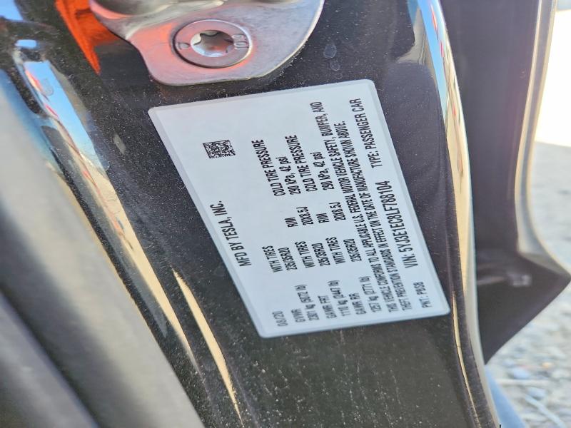 2020 Tesla Model 3 მანქანა იყიდება აუქციონზე, vin: 5YJ3E1EC8LF788104, აუქციონის ნომერი: 48065546