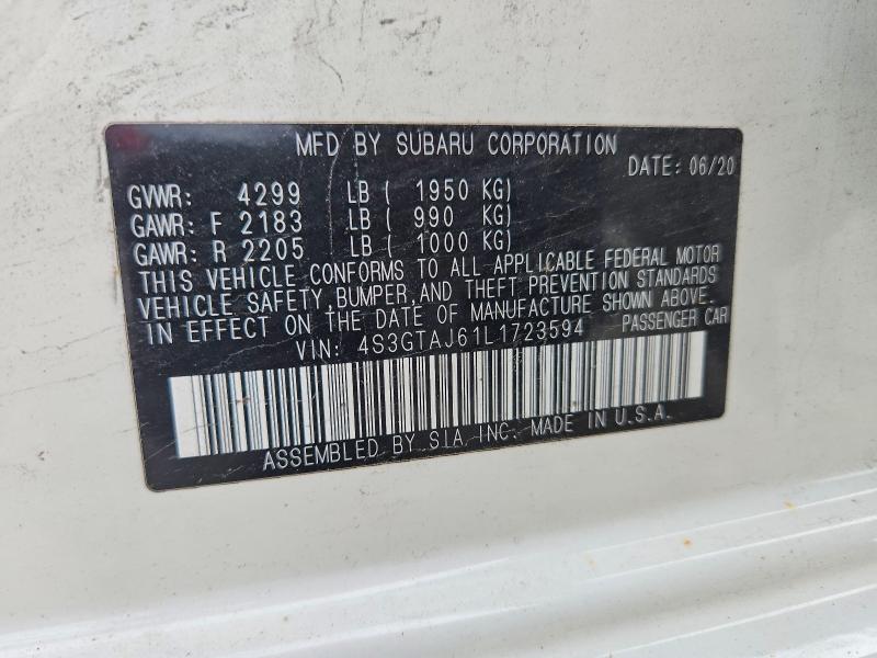 Aukcja sprzedaży 2020 Subaru Impreza, vin: 4S3GTAJ61L1723594, numer aukcji: 49983636