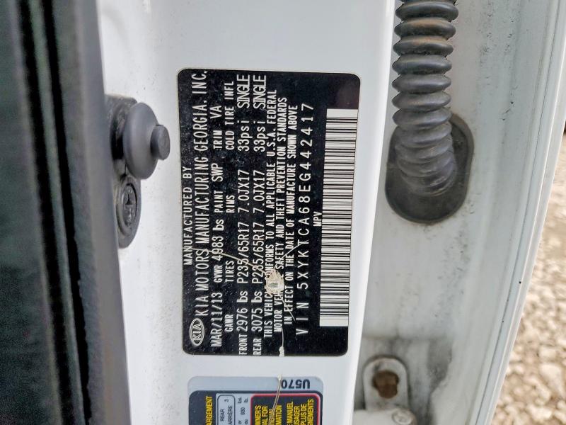 Продажа на аукционе авто 2014 Kia Sorento, vin: 5XYKTCA68EG442417, номер лота: 52002246
