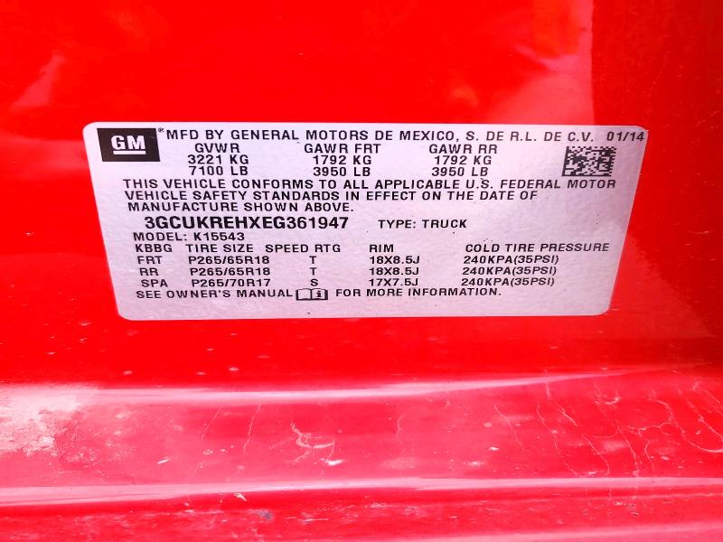 Продажа на аукционе авто 2014 Chevrolet Silverado, vin: 3GCUKREHXEG361947, номер лота: 49582396