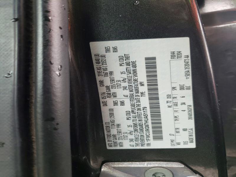 50742666 :رقم المزاد ، 1FMCU9G97HUA51179 vin ، 2017 Ford Escape مزاد بيع