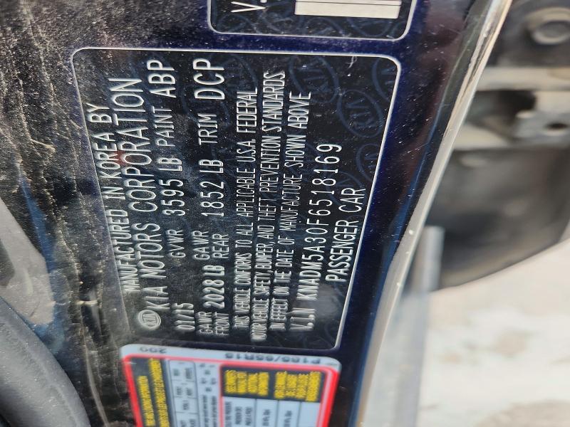 50438136 :رقم المزاد ، KNADM5A30F6518169 vin ، 2015 Kia Rio مزاد بيع