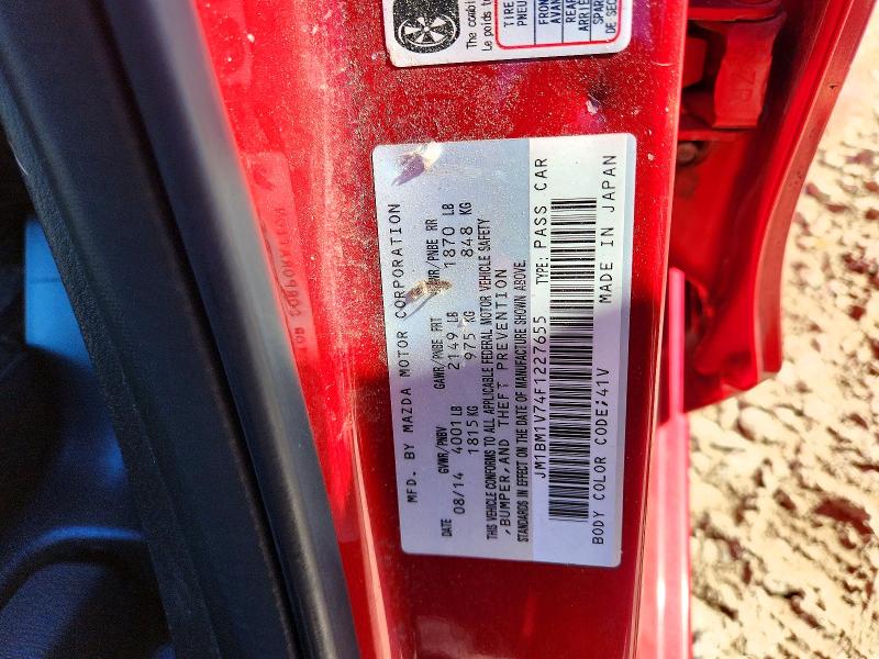 Aukcja sprzedaży 2015 Mazda 3, vin: JM1BM1V74F1227655, numer aukcji: 48630386