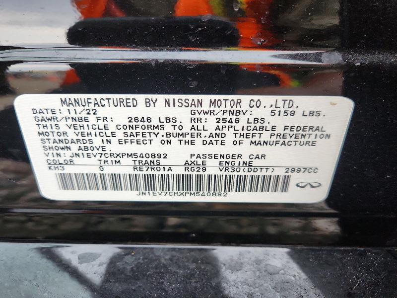 48329306 :رقم المزاد ، JN1EV7CRXPM540892 vin ، 2023 Infiniti Q50 مزاد بيع