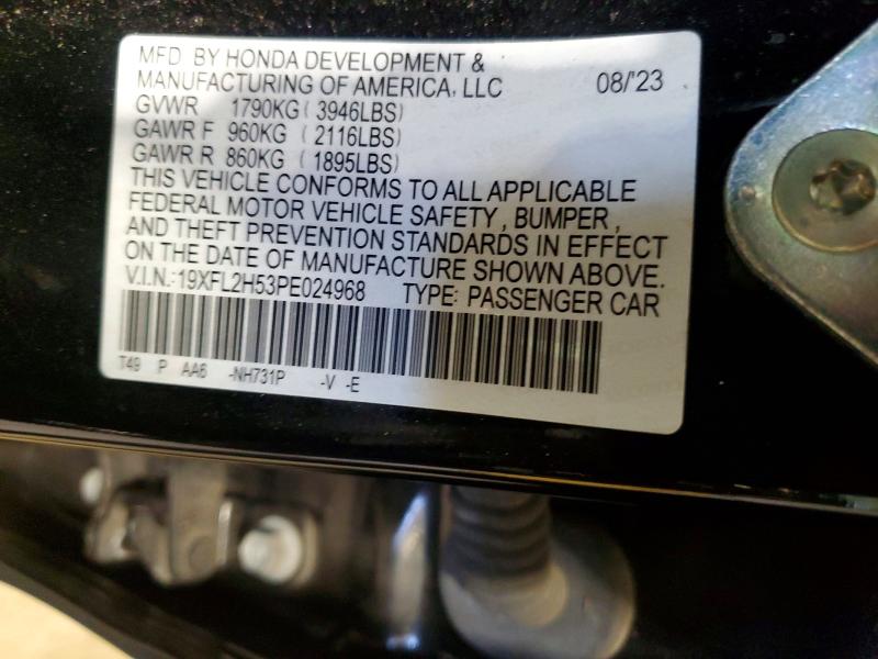 Aukcja sprzedaży 2023 Honda Civic, vin: 19XFL2H53PE024968, numer aukcji: 50745966