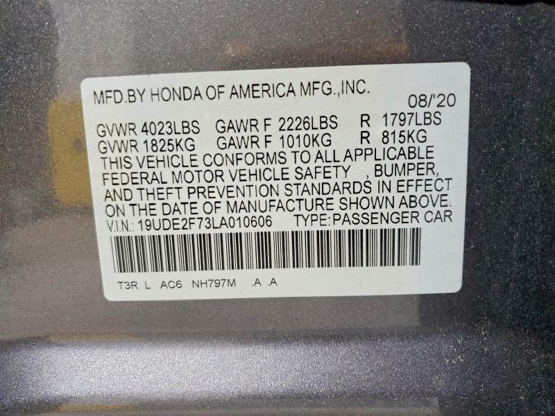 Продажа на аукционе авто 2020 Acura Ilx, vin: 19UDE2F73LA010606, номер лота: 51015616