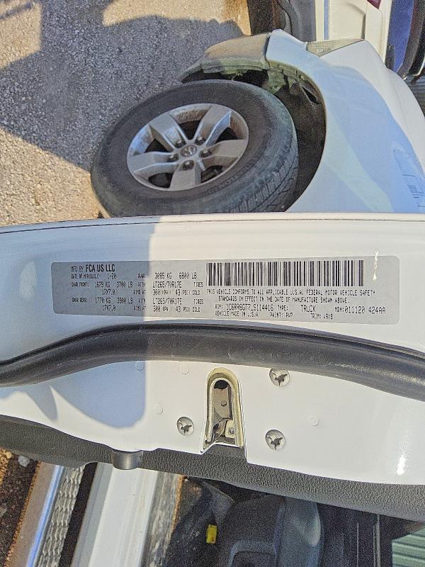 51416736 :رقم المزاد ، 1C6RR6GT7LS114416 vin ، 2020 Ram 1500 Classic مزاد بيع