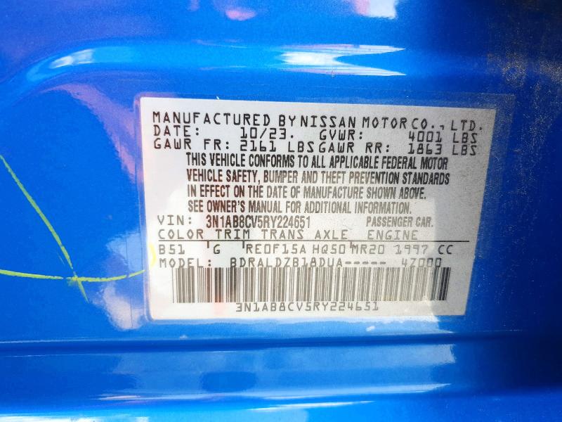Auction sale of the 2024 Nissan Sentra, vin: 3N1AB8CV5RY224651, lot number: 49183016