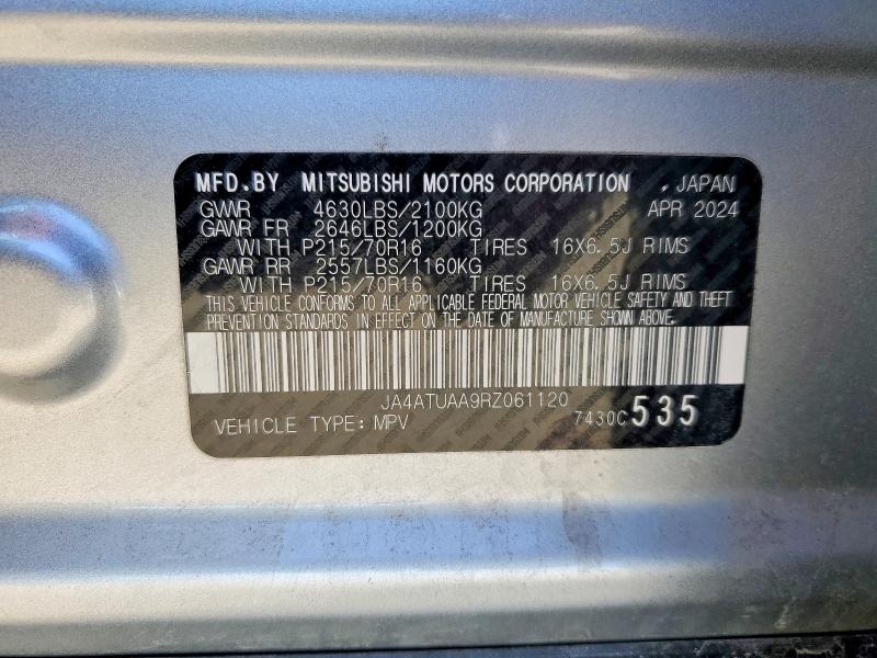 Продаж на аукціоні авто 2024 Mitsubishi Eclipse Cross, vin: JA4ATUAA9RZ061120, номер лоту: 49282866