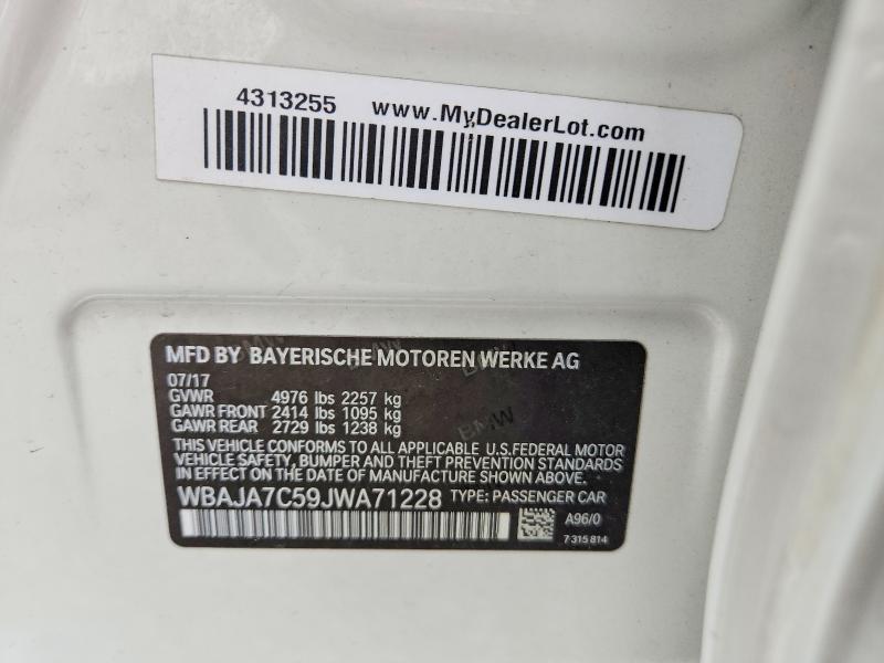 Продажа на аукционе авто 2018 Bmw 530, vin: WBAJA7C59JWA71228, номер лота: 51422946