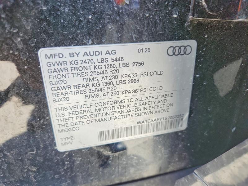 Продажа на аукционе авто 2025 Audi Q5, vin: WA1EAAFY1S2050252, номер лота: 49567896