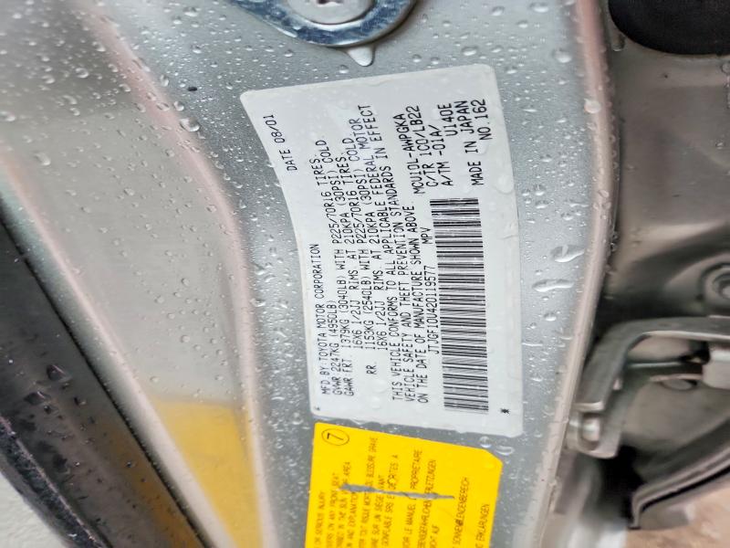49149866 :رقم المزاد ، JTJGF10U420119577 vin ، 2002 Lexus Rx 300 مزاد بيع