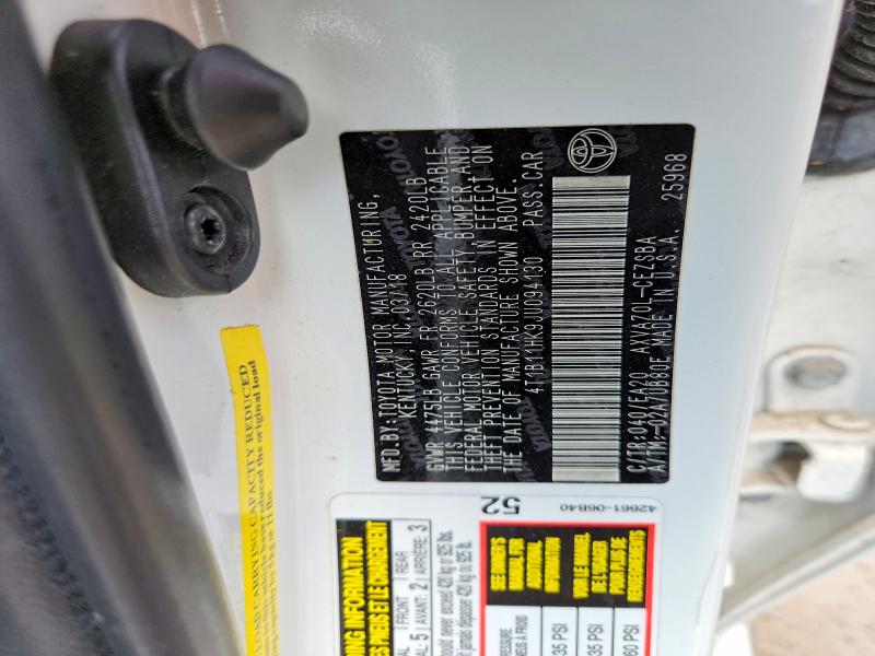 Aukcja sprzedaży 2018 Toyota Camry, vin: 4T1B11HK9JU094130, numer aukcji: 50170756