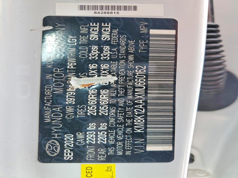 2021 Hyundai Kona მანქანა იყიდება აუქციონზე, vin: KM8K12AAXMU660162, აუქციონის ნომერი: 51563516