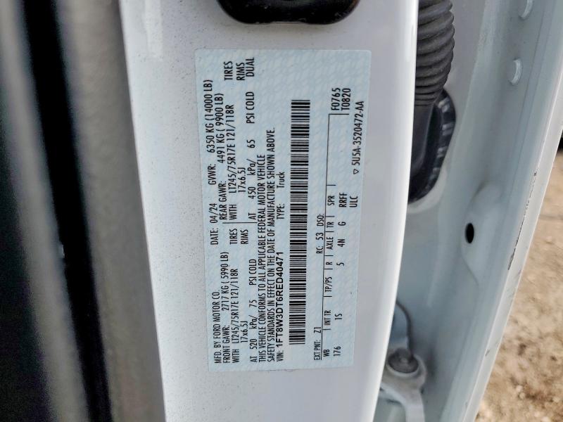 Продаж на аукціоні авто 2024 Ford F350 Xl, vin: 1FT8W3DT6RED40471, номер лоту: 48542886