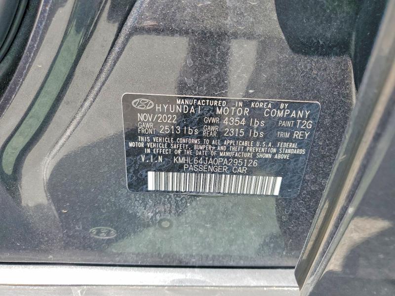 2023 Hyundai Sonata მანქანა იყიდება აუქციონზე, vin: KMHL64JA0PA295126, აუქციონის ნომერი: 51119656