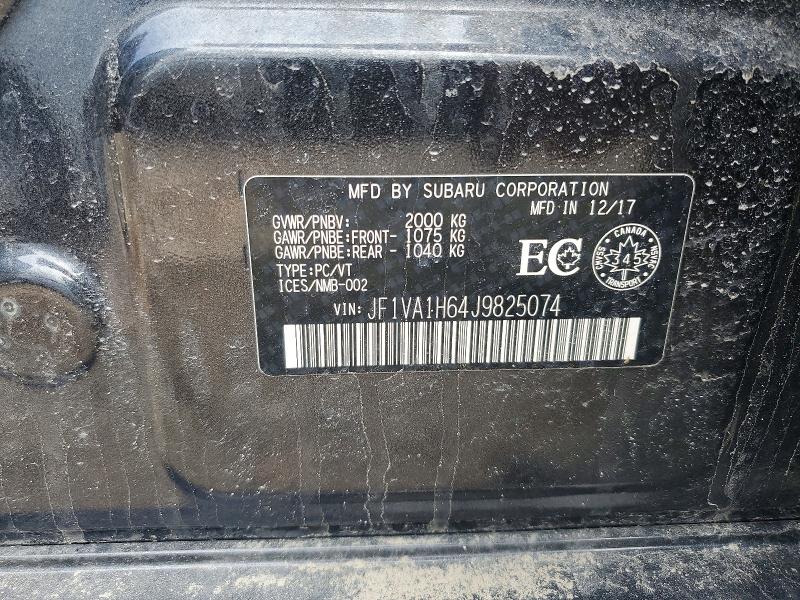 Aukcja sprzedaży 2018 Subaru Wrx, vin: JF1VA1H64J9825074, numer aukcji: 49419806