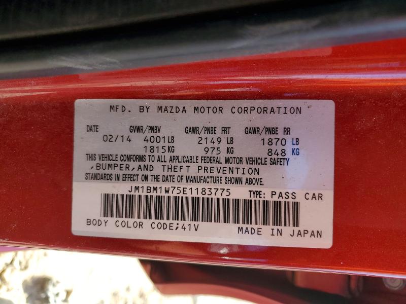 Aukcja sprzedaży 2014 Mazda 3, vin: JM1BM1W75E1183775, numer aukcji: 50767996