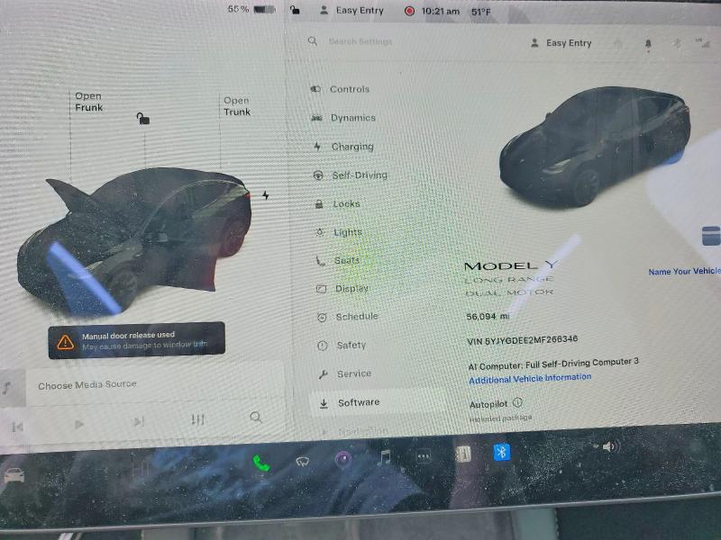 Продаж на аукціоні авто 2021 Tesla Model Y, vin: 5YJYGDEE2MF266346, номер лоту: 51131786