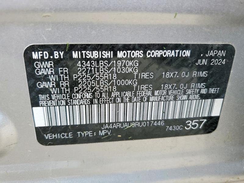 Продаж на аукціоні авто 2024 Mitsubishi Outlander Sport, vin: JA4ARUAU9RU017446, номер лоту: 49717226
