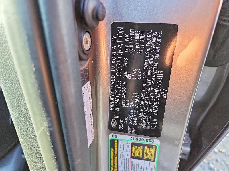 51374186 :رقم المزاد ، KNDPBCA21B7168119 vin ، 2011 Kia Sportage مزاد بيع