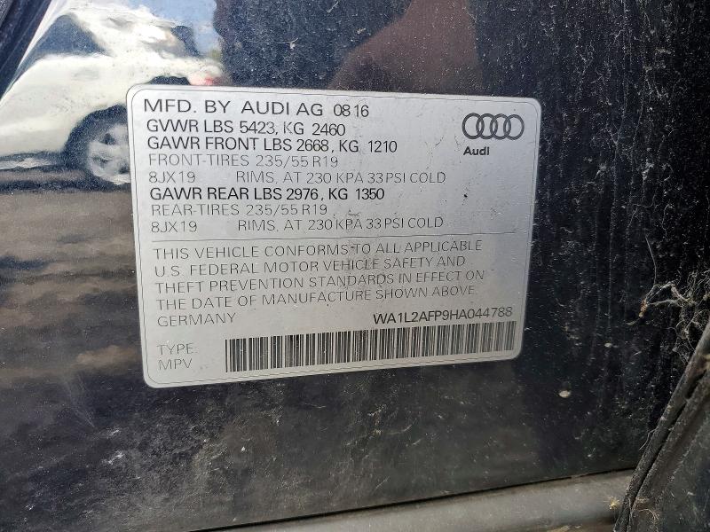 2017 Audi Q5 მანქანა იყიდება აუქციონზე, vin: WA1L2AFP9HA044788, აუქციონის ნომერი: 50703156