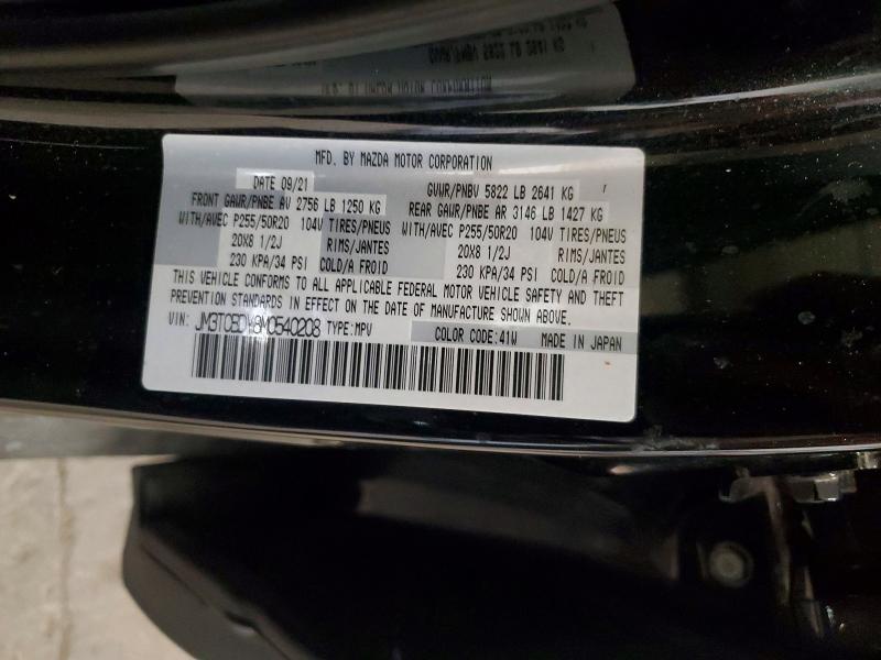 Aukcja sprzedaży 2021 Mazda Cx-9, vin: JM3TCBDY8M0540208, numer aukcji: 49514746