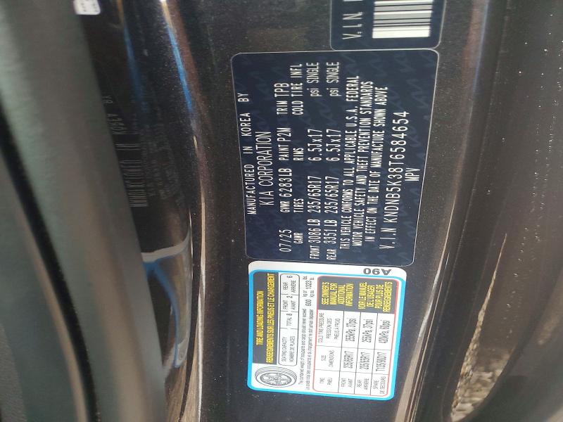 Aukcja sprzedaży 2026 Kia Carnival, vin: KNDNB5K38T6584654, numer aukcji: 48463386