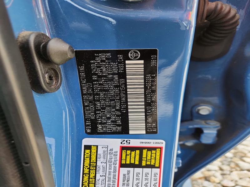 2023 Toyota Camry მანქანა იყიდება აუქციონზე, vin: 4T1G11AK9PU154769, აუქციონის ნომერი: 51963046