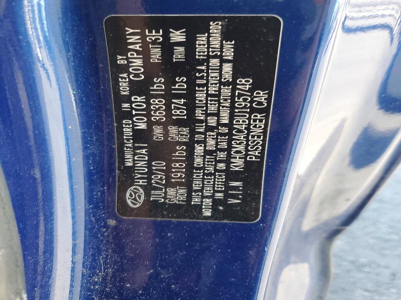 Aukcja sprzedaży 2011 Hyundai Accent, vin: KMHCM3AC4BU195748, numer aukcji: 49986596