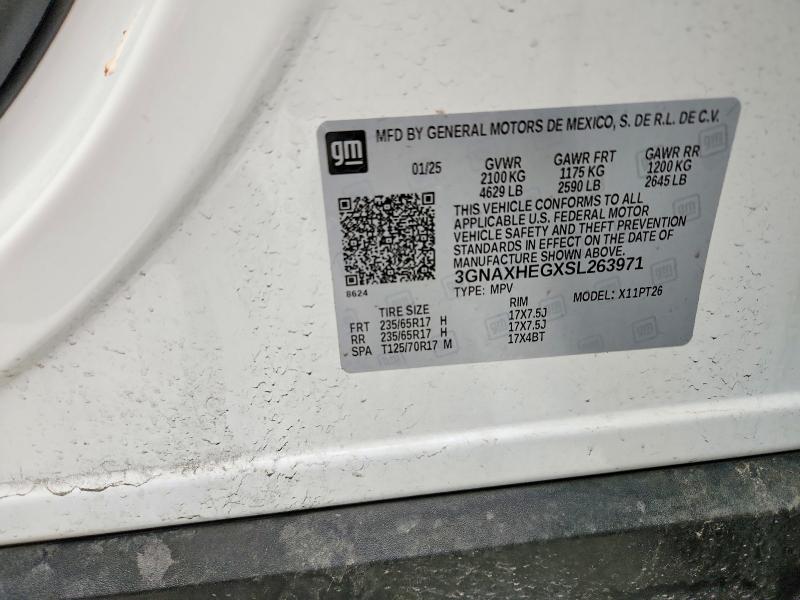 Продаж на аукціоні авто 2025 Chevrolet Equinox, vin: 3GNAXHEGXSL263971, номер лоту: 49740826