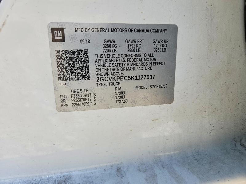 Продажа на аукционе авто 2019 Chevrolet Silverado Ld, vin: 2GCVKPEC5K1127037, номер лота: 50363886