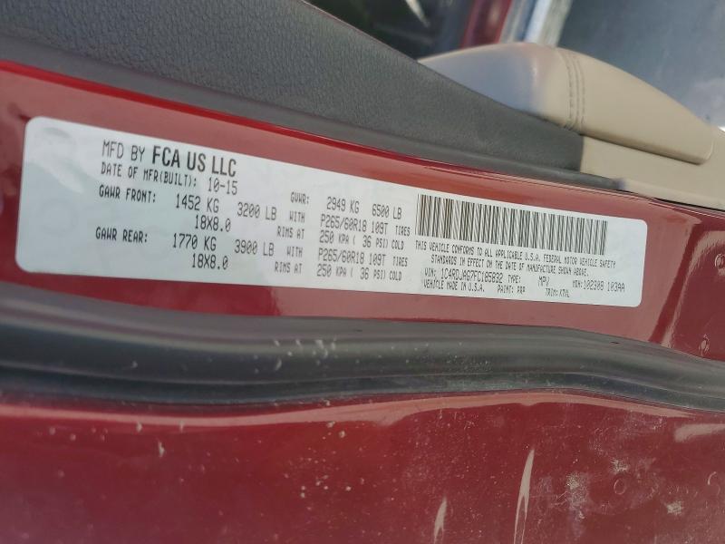 Aukcja sprzedaży 2015 Dodge Durango, vin: 1C4RDJAG7FC185832, numer aukcji: 50645036