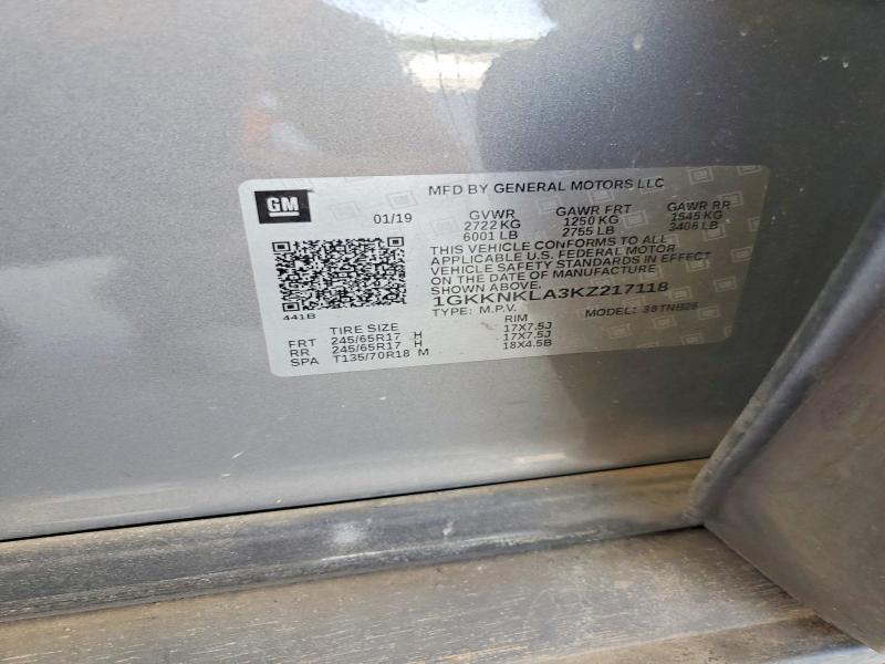 Продаж на аукціоні авто 2019 Gmc Acadia, vin: 1GKKNKLA3KZ217118, номер лоту: 50057026