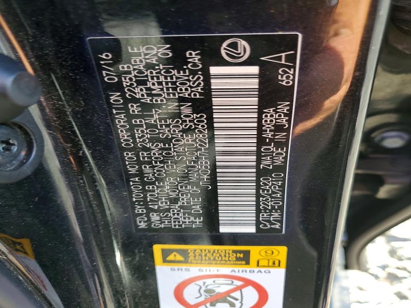 Продаж на аукціоні авто 2017 Lexus Ct 200h, vin: JTHKD5BH7H2282603, номер лоту: 48686946