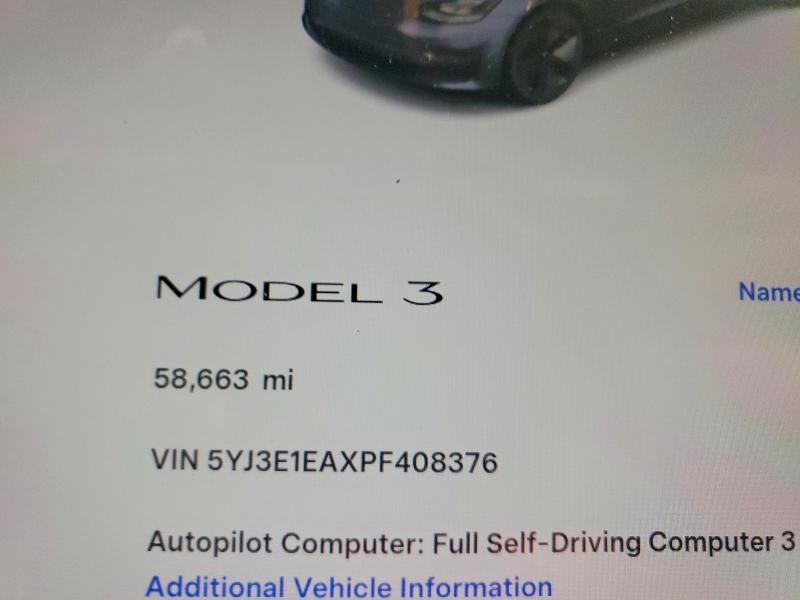 Продажа на аукционе авто 2023 Tesla Model 3, vin: 5YJ3E1EAXPF408376, номер лота: 51121786
