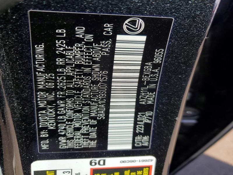 Продажа на аукционе авто 2025 Lexus Es 300h, vin: 58ADA1C19SU071576, номер лота: 50192676