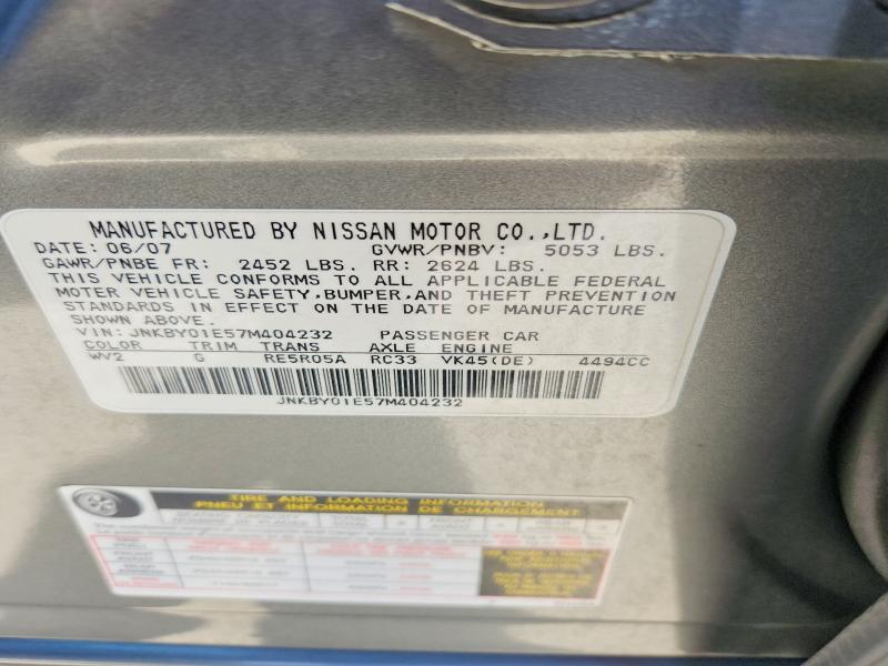 Продажа на аукционе авто 2007 Infiniti M45, vin: JNKBY01E57M404232, номер лота: 48920786