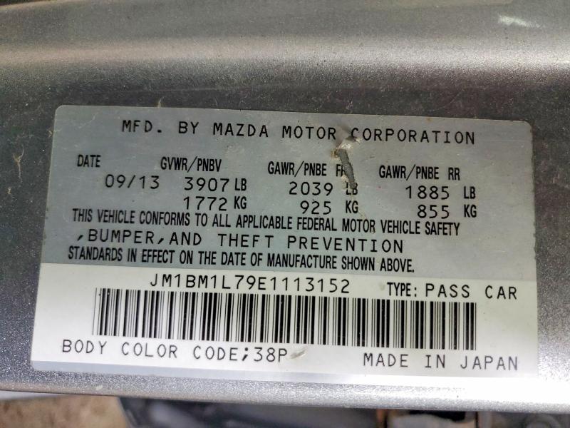 Продажа на аукционе авто 2014 Mazda 3, vin: JM1BM1L79E1113152, номер лота: 48987626